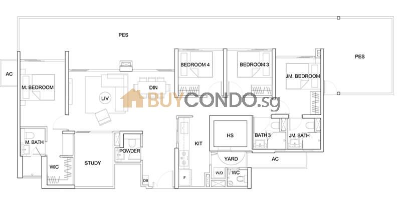 41 Bedroom PES Type D3 P 1948 sqft