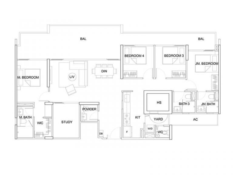 41 Bedroom Type D3 1647sqft