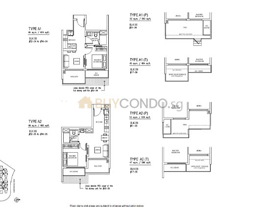 Jewel @ Buangkok Condominium Floor Plan