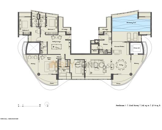 Ferrell Residences Condominium Floor Plan