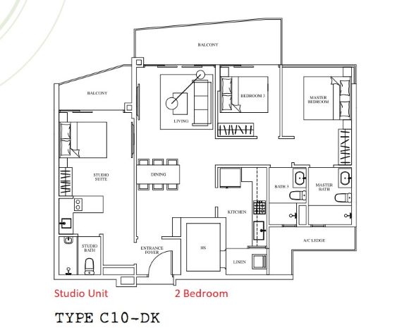 3bedroom Dual Key unita