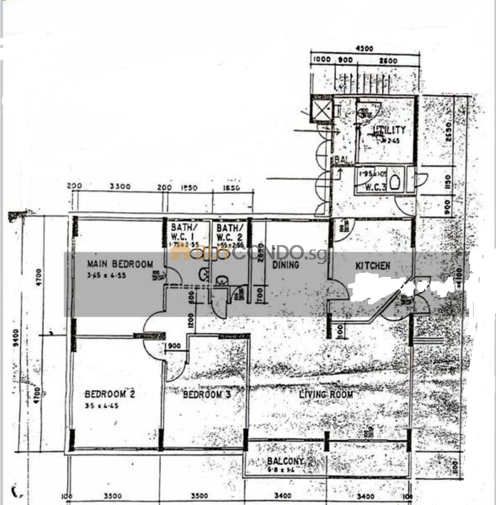 Braddell View 1615sqft floorplan