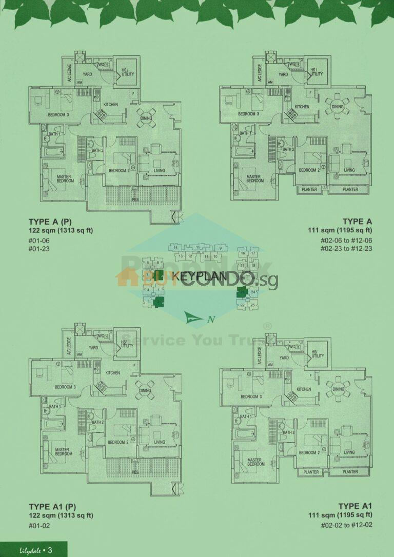 Lilydale Condominium Floor Plan Buy Condo Singapore