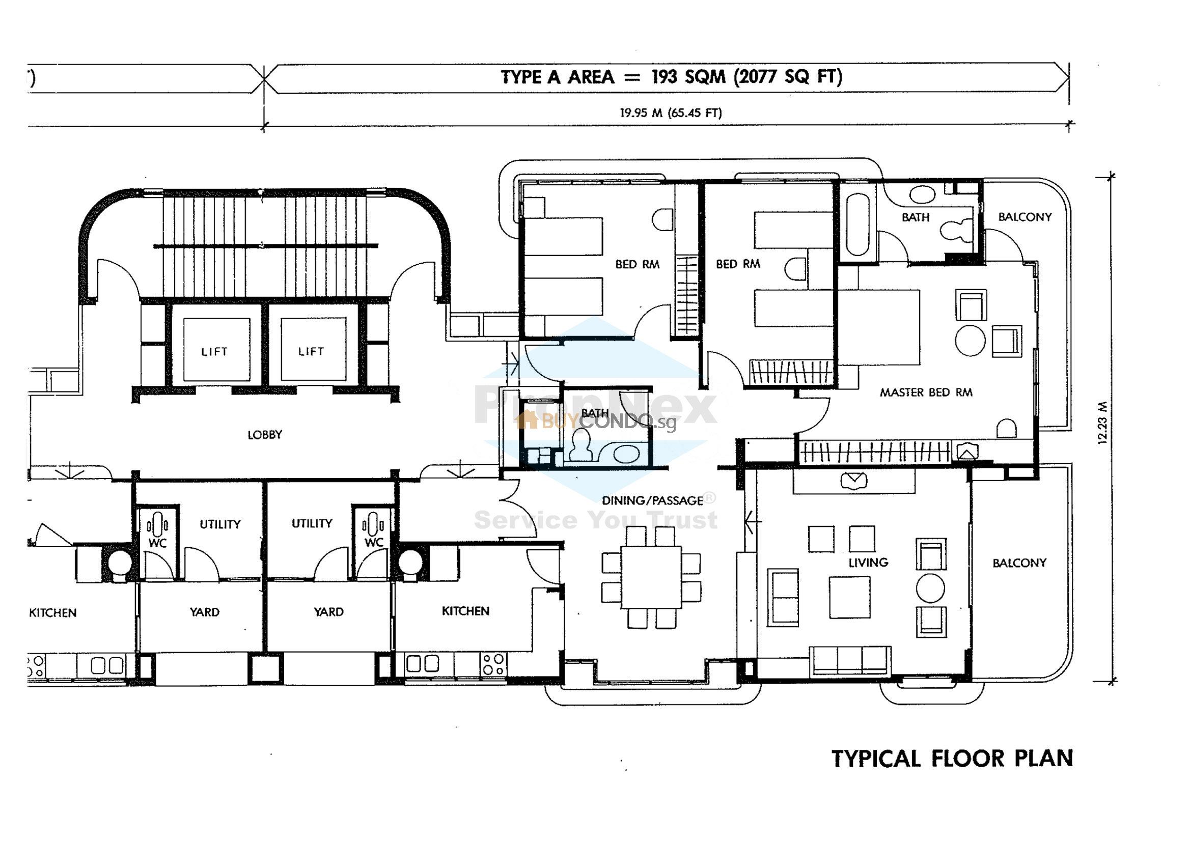 Marine View Mansions Condominium Floor Plan