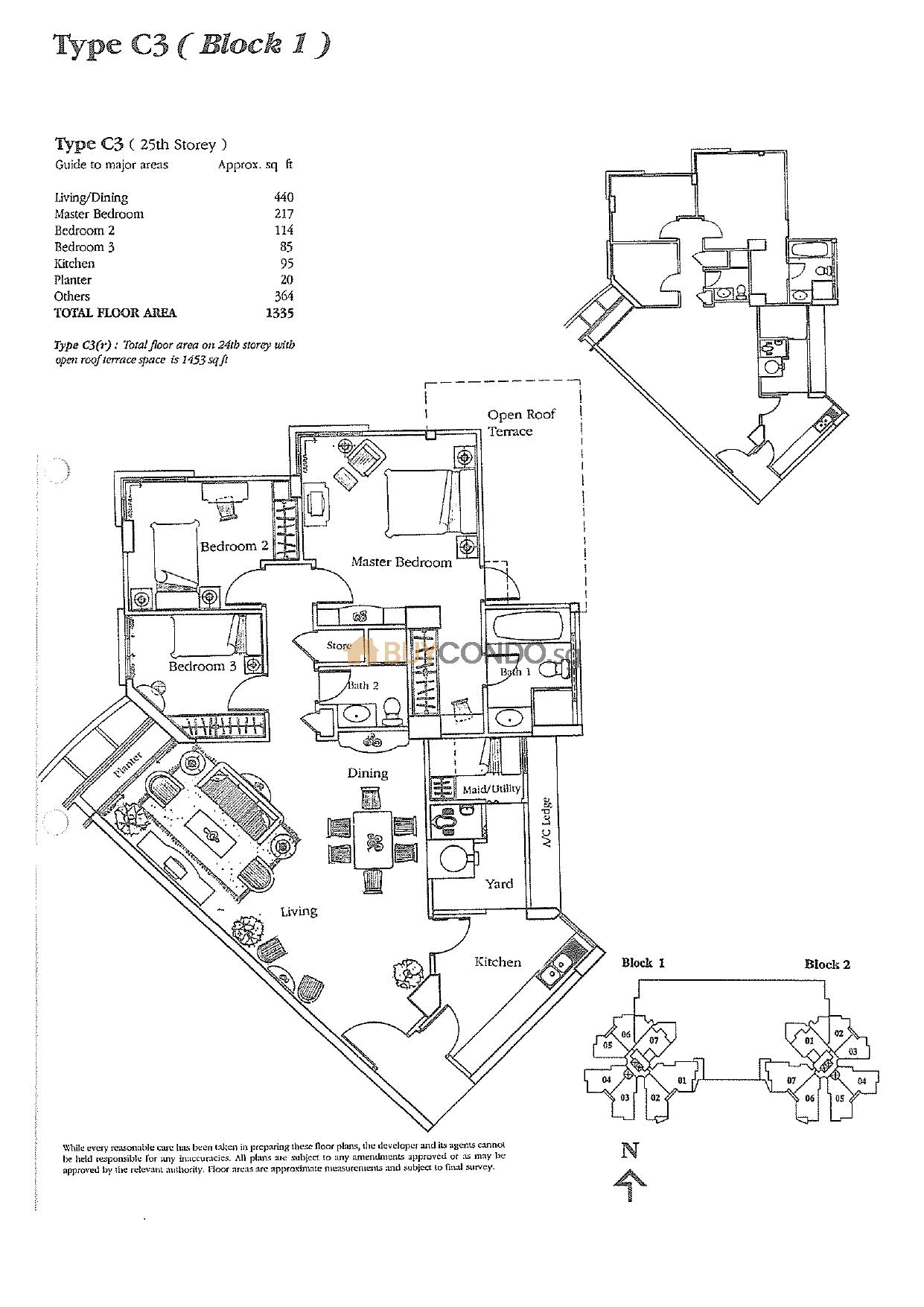 Oleander Towers Condominium Floor Plan