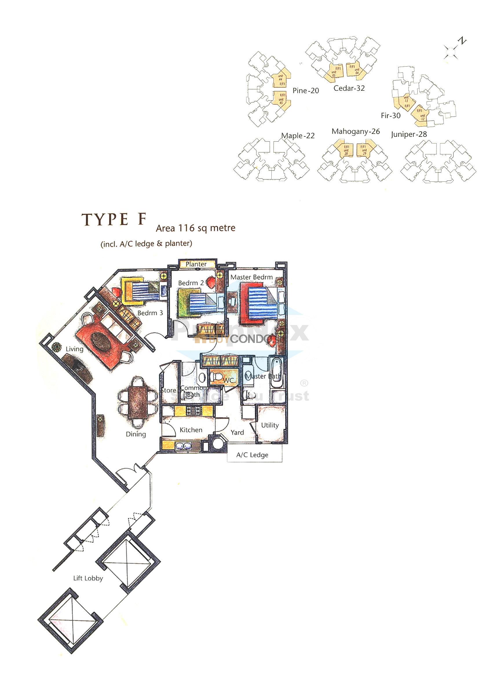 Northoaks Condominium Floor Plan