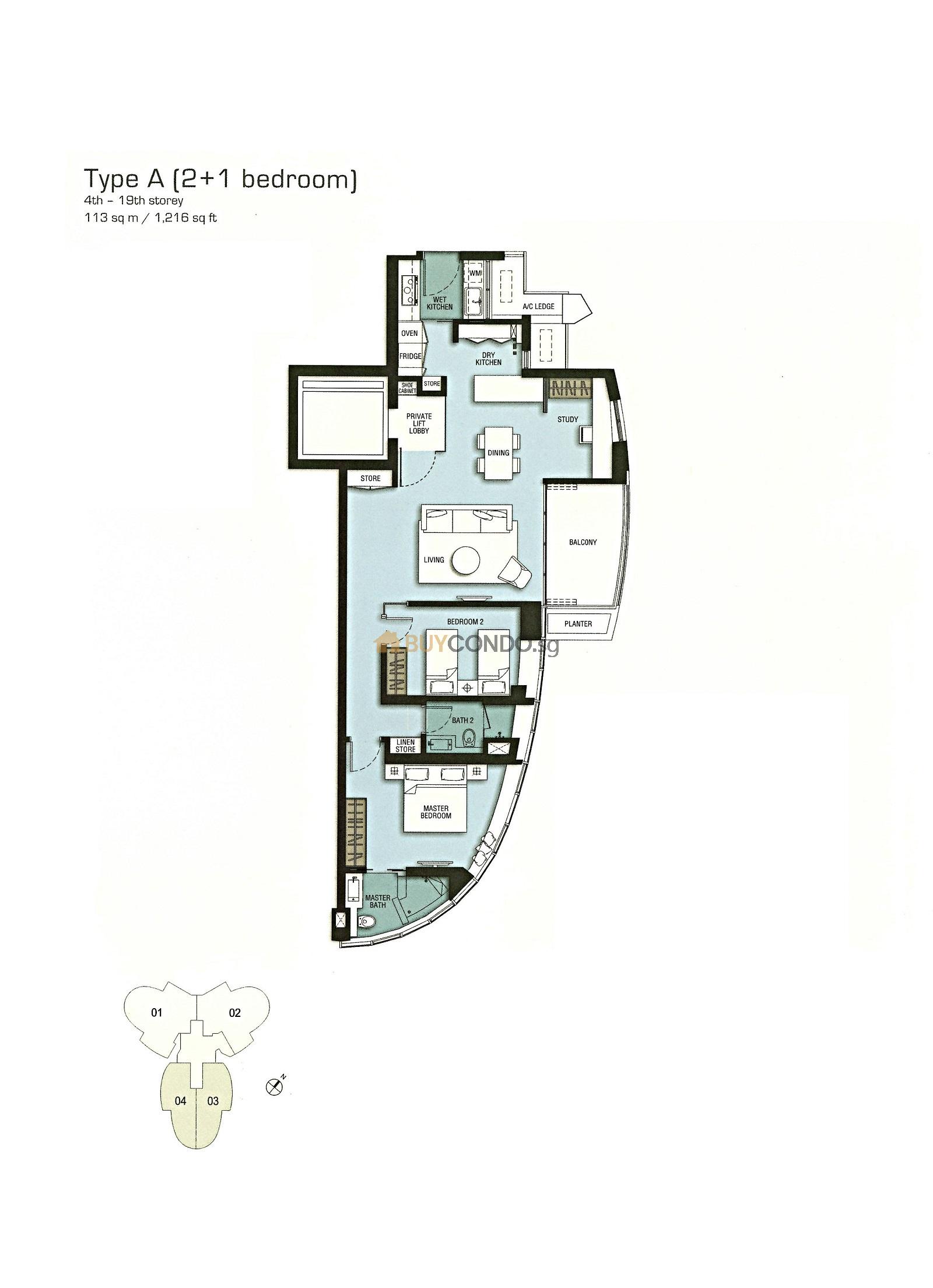 Newton One Condominium Floor Plan