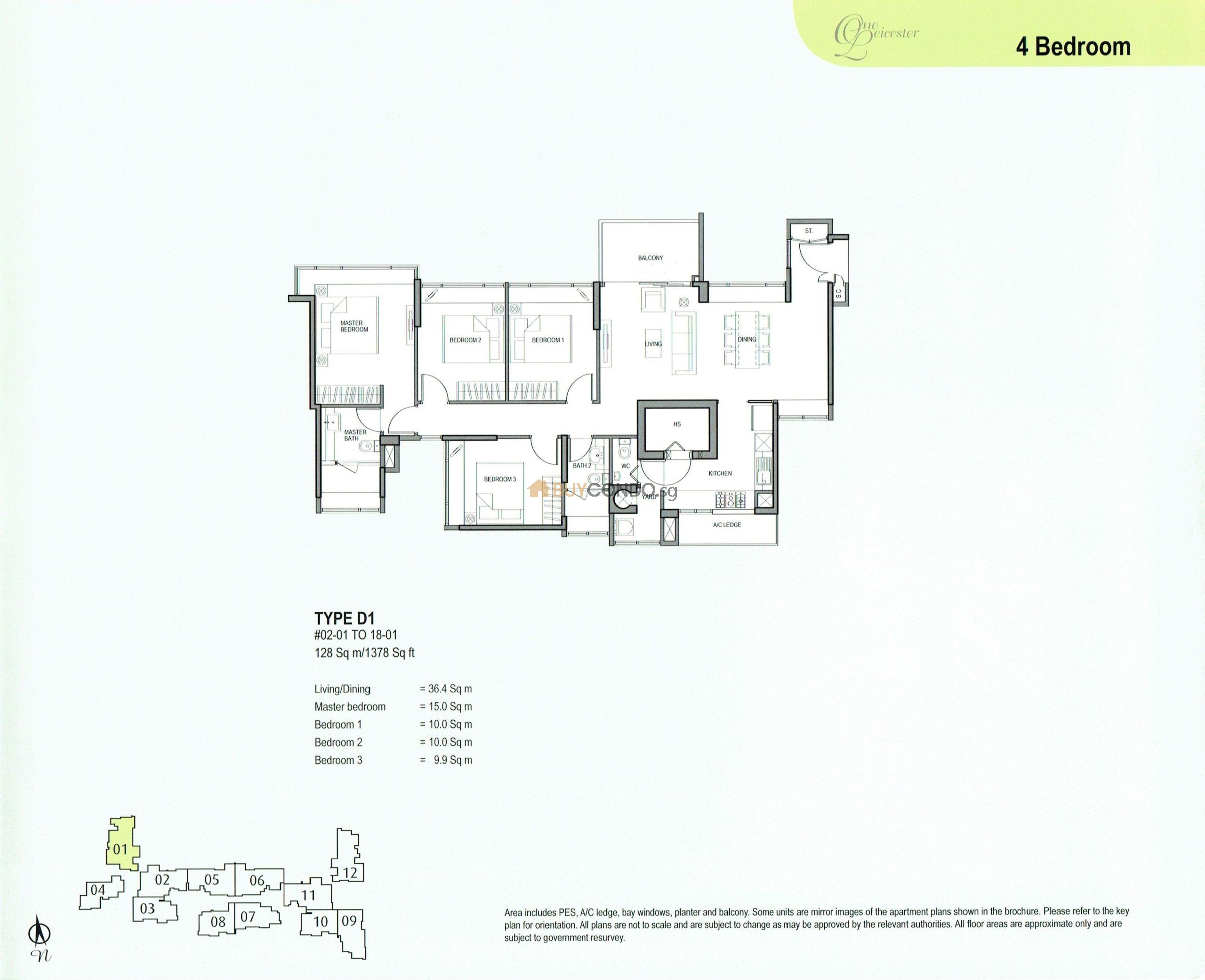 One Leicester Condominium Floor Plan