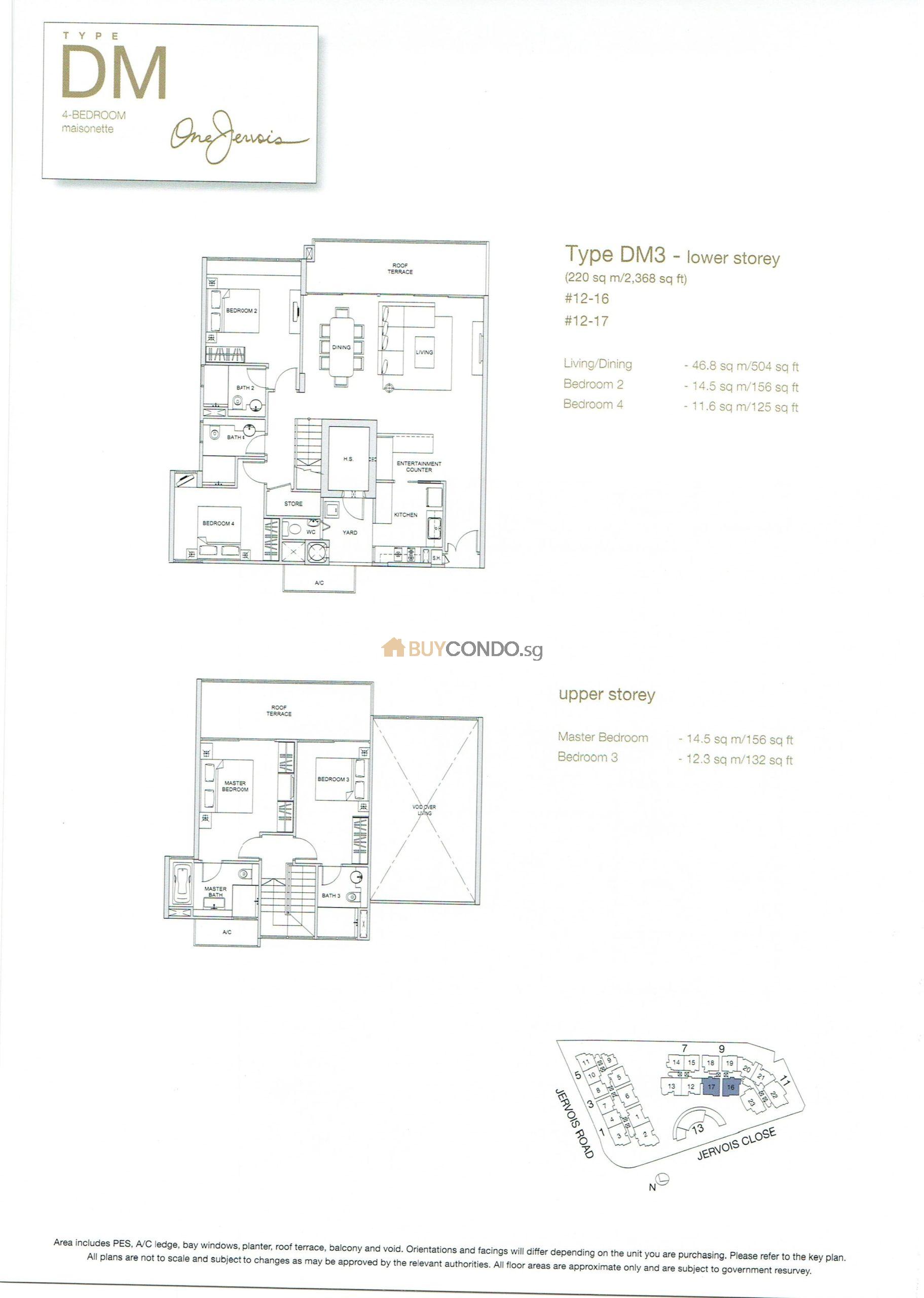 One Jervois Condominium Floor Plan
