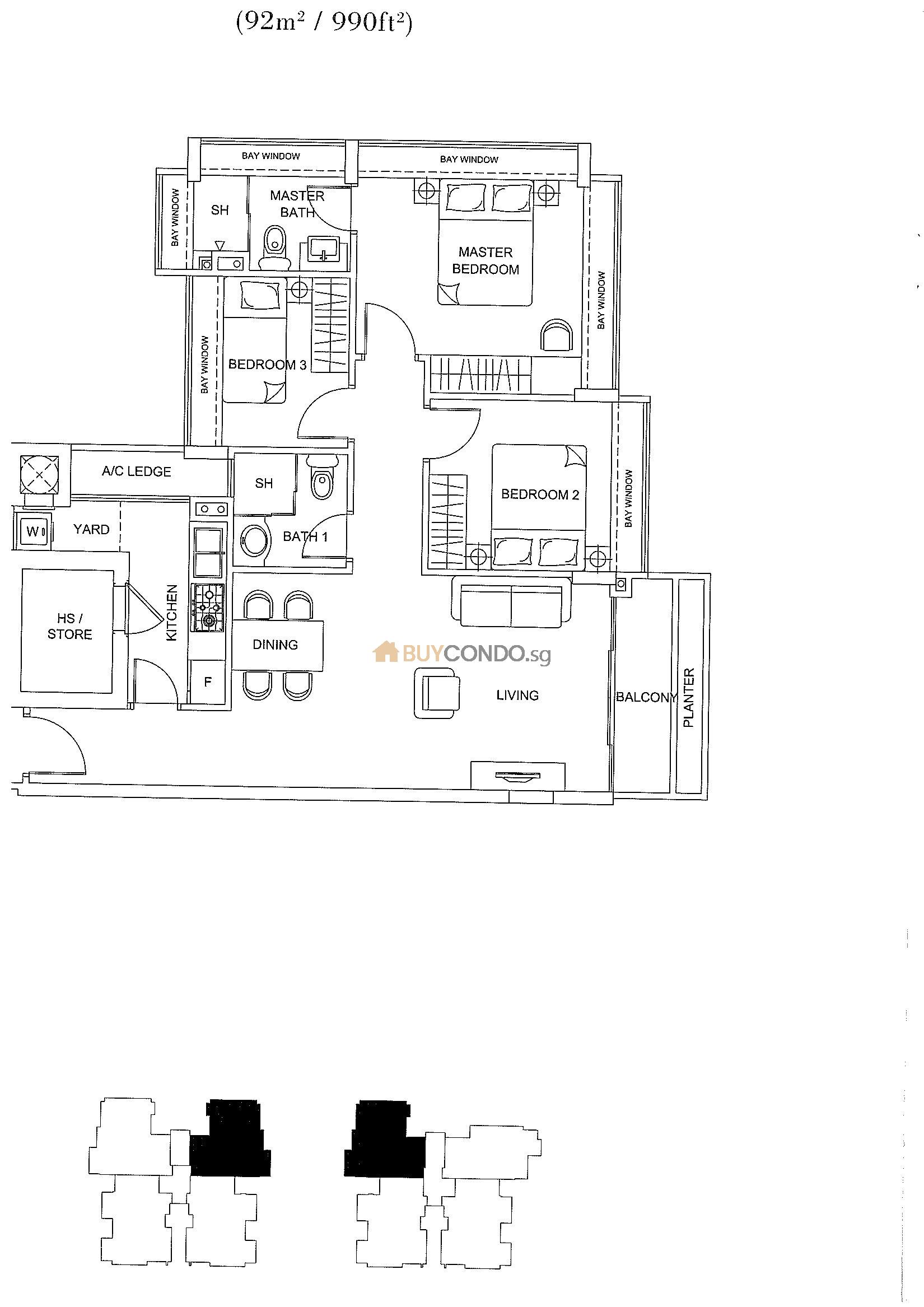 Palm Vista Condominium Floor Plan