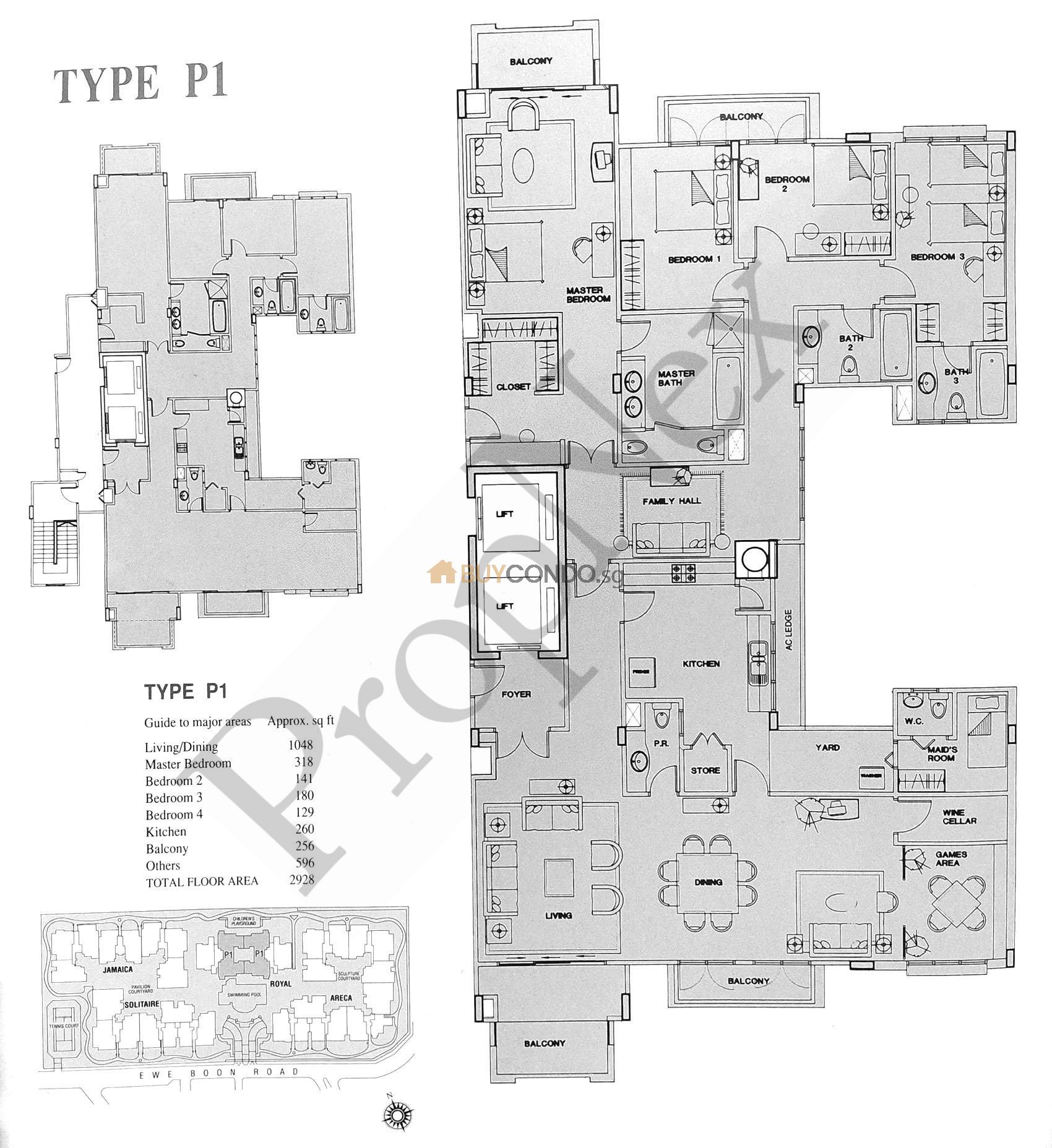 Palm Spring Condominium Floor Plan