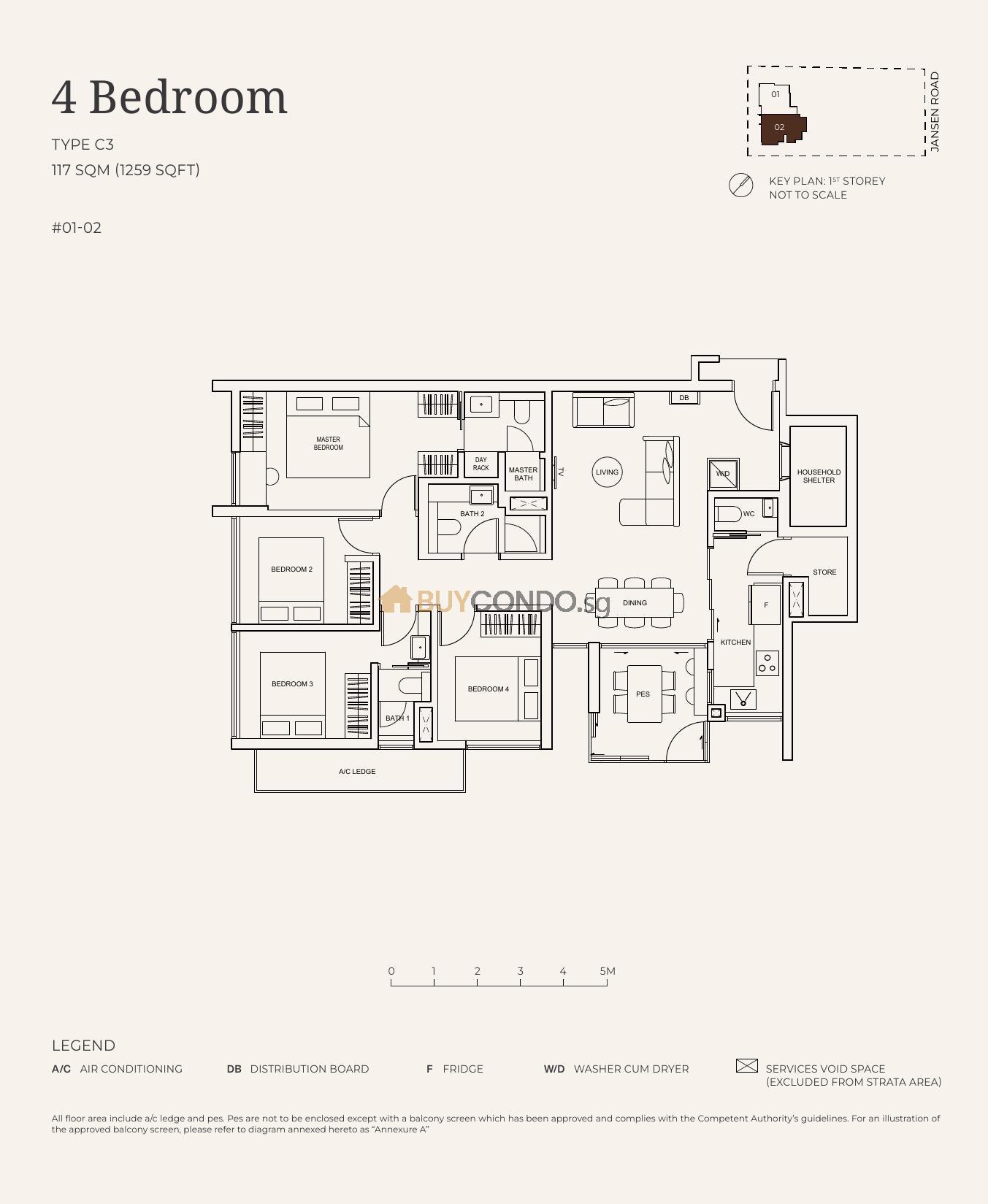 Jansen House Condominium Floor Plan