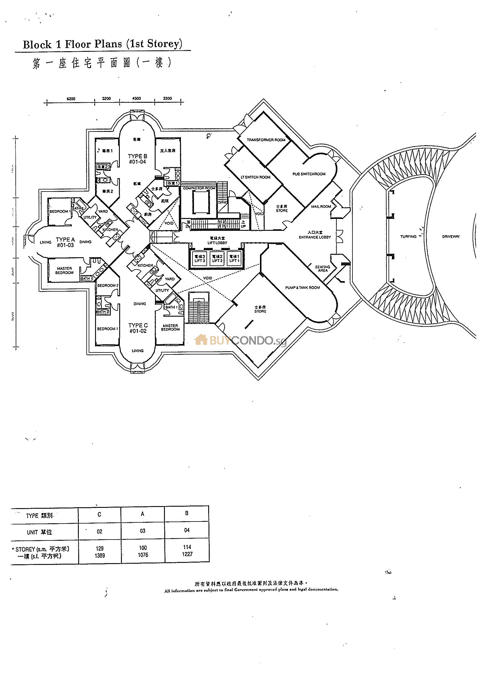 Parc Oasis Condominium Floor Plan