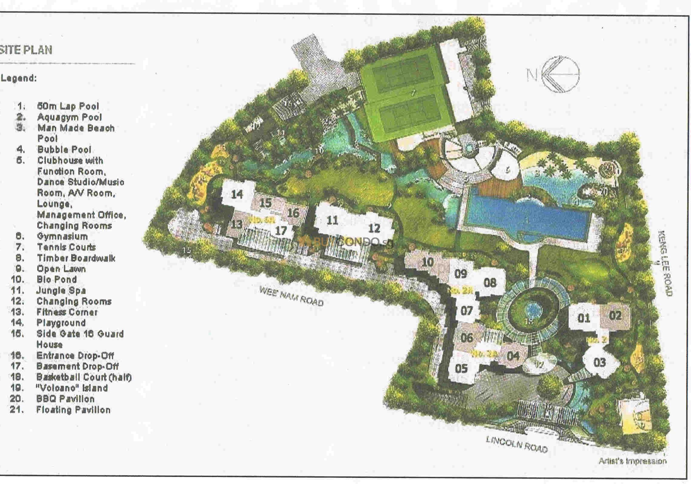 Park Infinia Site plan with Unit Number