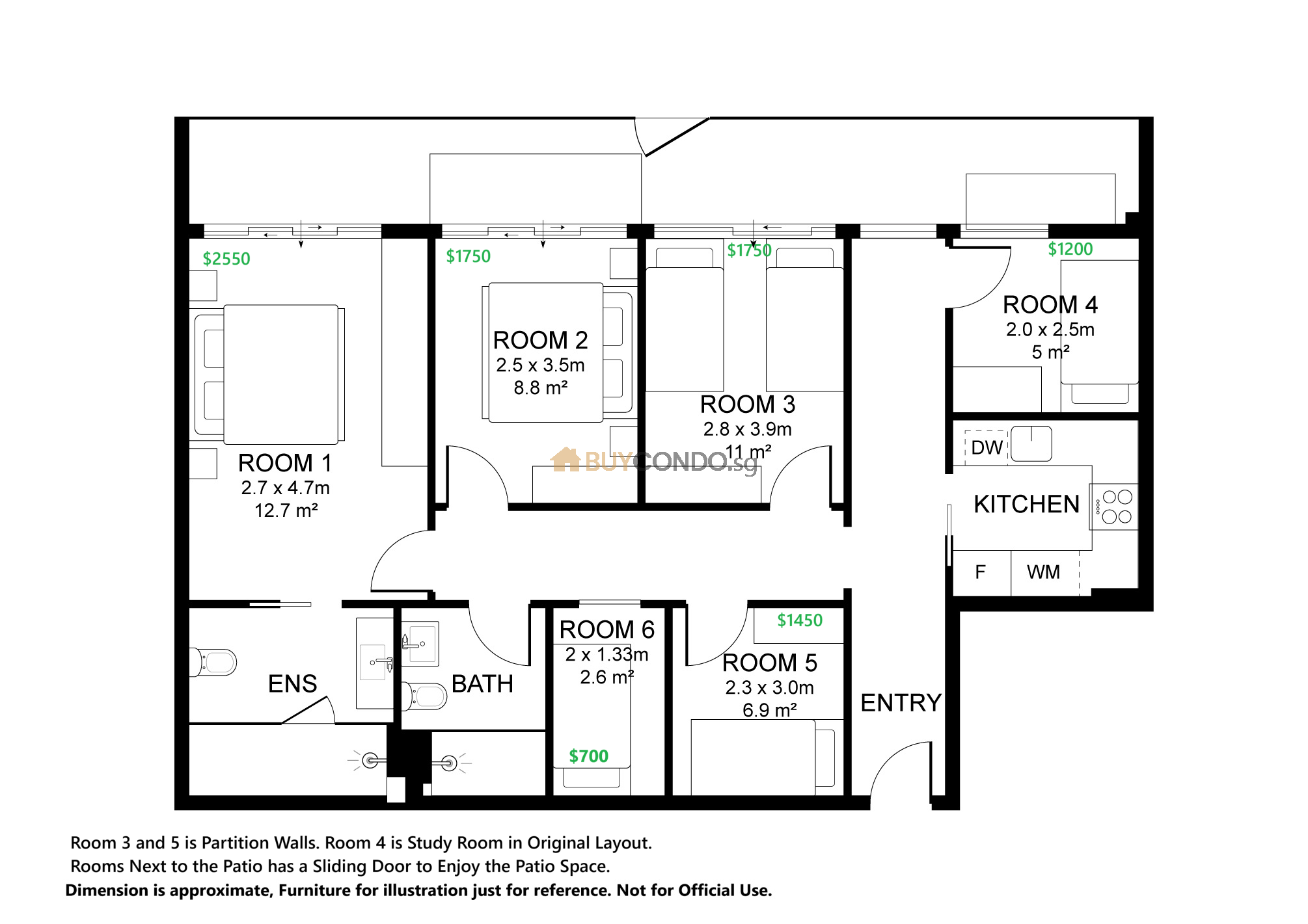 Floor 02 01 with price indication