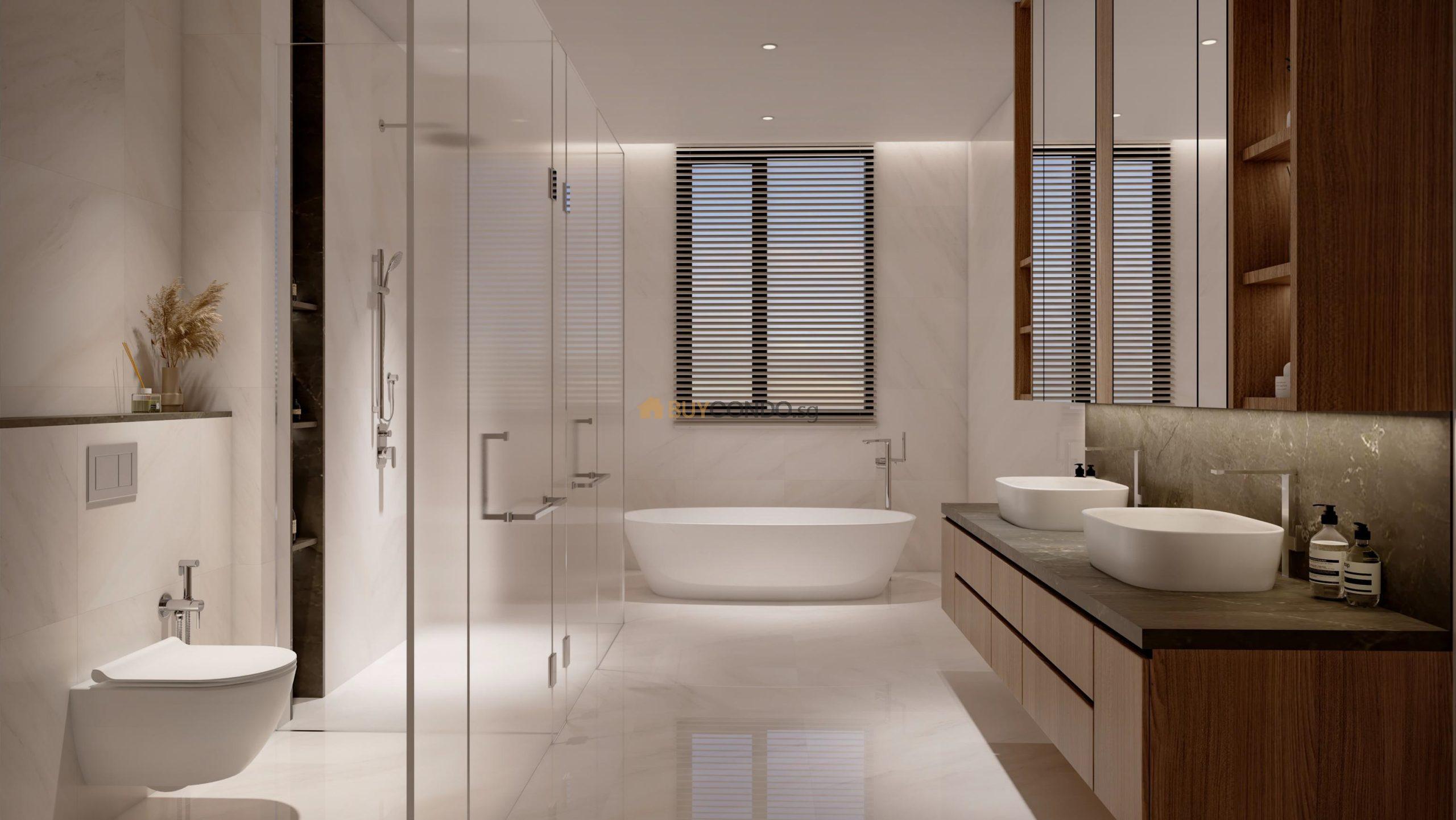 Springleaf Collection Master bath cool scheme