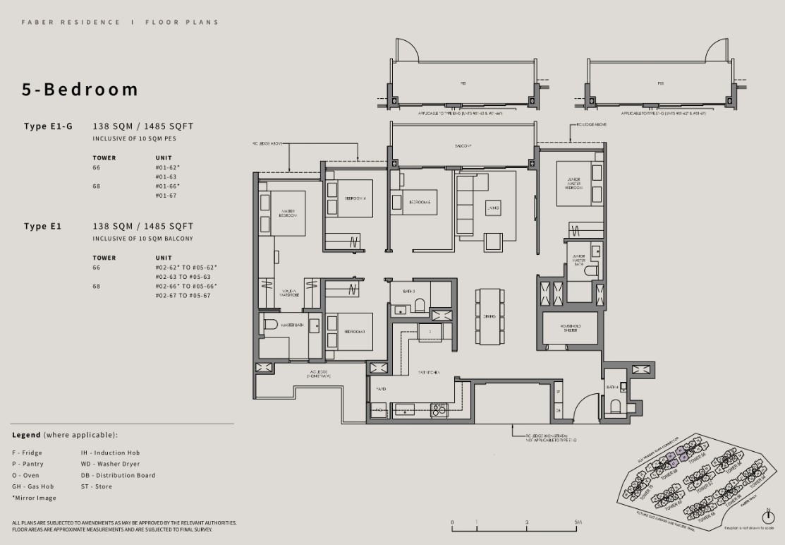 5 Bedroom Type E1