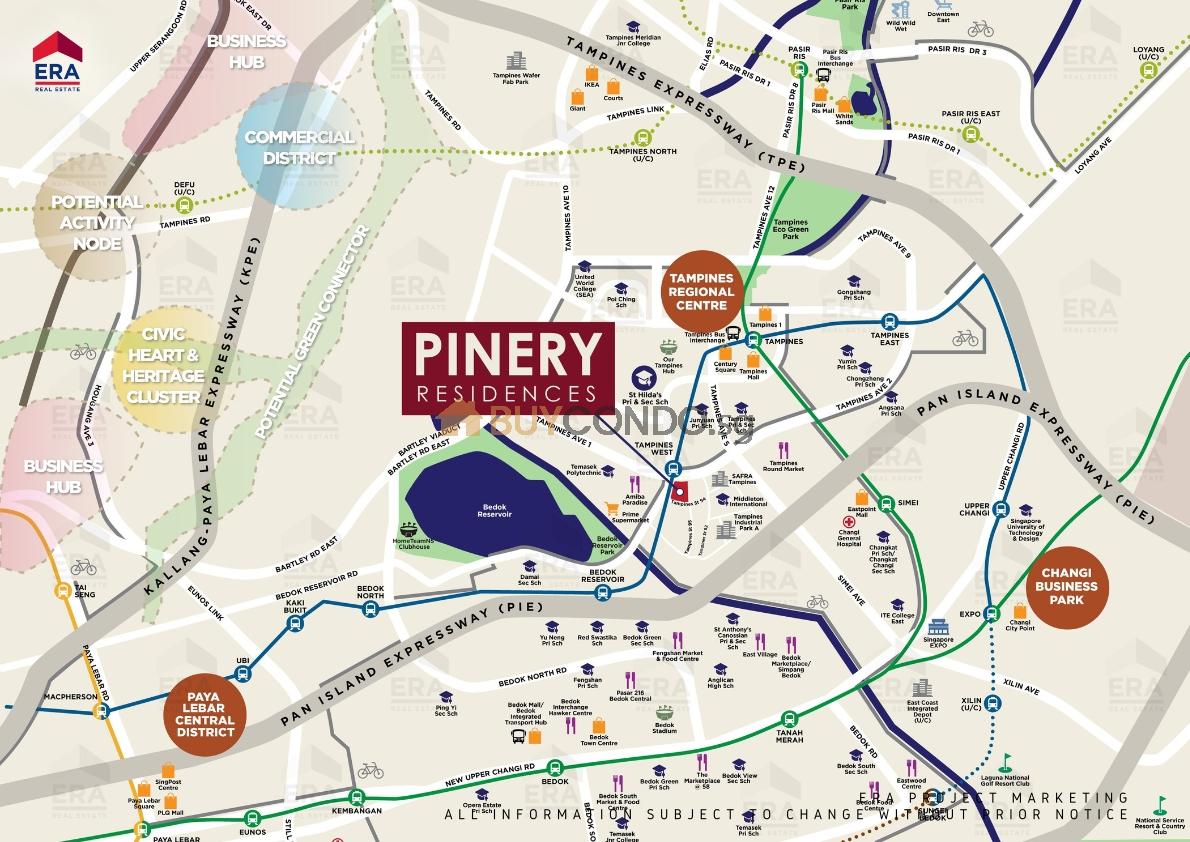 Pinery Residences Location site map